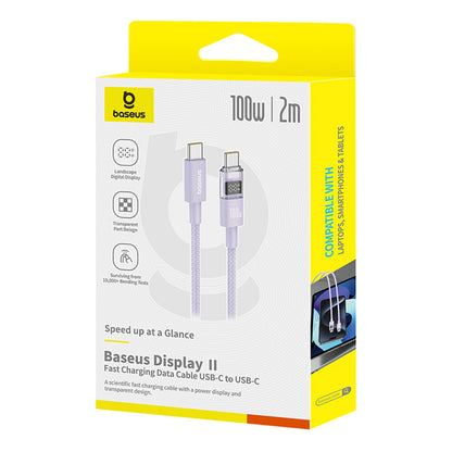 USB-C Data and Charging Cable - USB-C Baseus Display 2, 100W, 2m, Purple P10382702511-01
