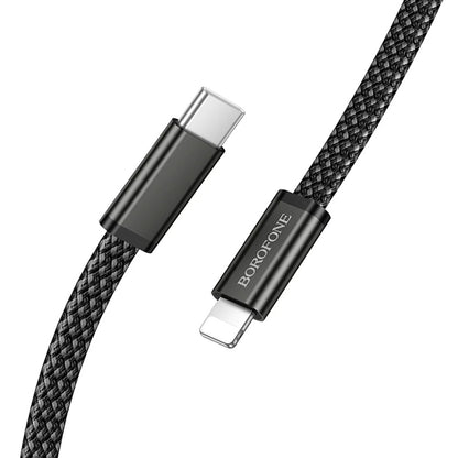 USB-C Data and Charging Cable - USB-C Borofone BX124 Peace, 30W, 1m, Black