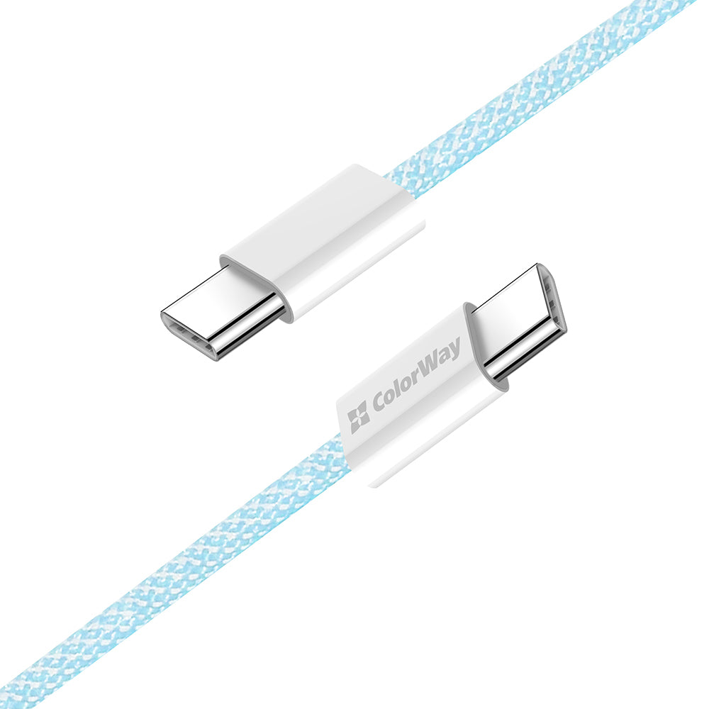 USB-C Data and Charging Cable - USB-C ColorWay CW-CBPDCC061, 60W, 1m, Blue