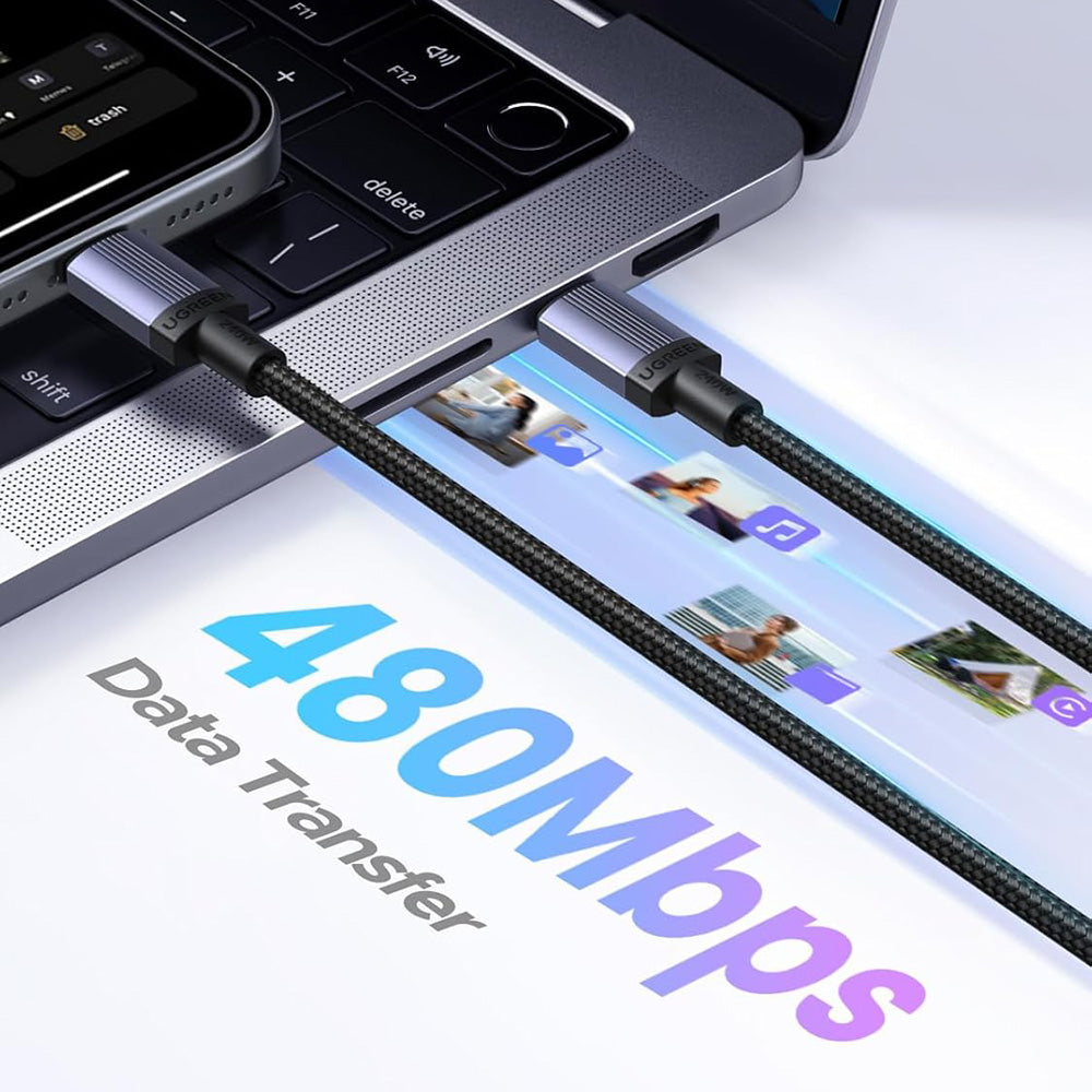 USB-C Data and Charging Cable - USB-C UGREEN L532, 240W, 2m, Gray