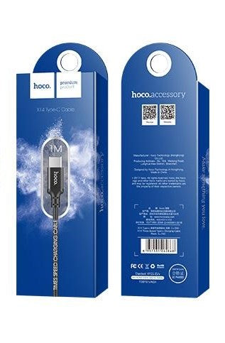 USB-A to USB-C Data and Charging Cable HOCO X14 Times, 18W, 2m, Black