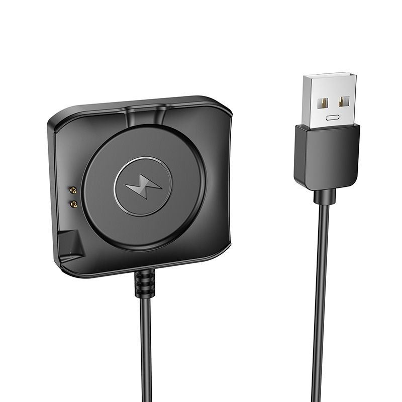 Charging Cable for HOCO Y28 Smartwatch, USB-A, Black