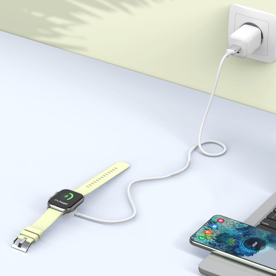 Tech-Protect MC02 UltraBoost Charging Cable for Apple Watch Series, White