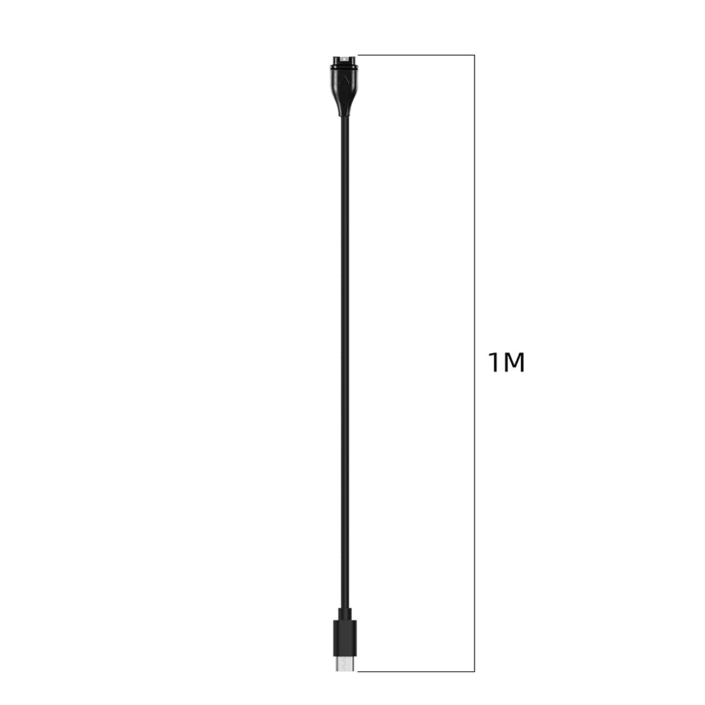 Techsuit TGC2 Charging Cable for Garmin Watch Fenix / vivoactive Series, USB-C, Black
