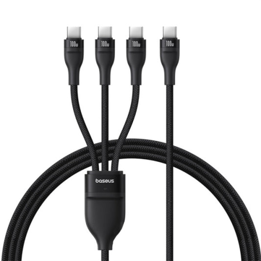 USB-C Charging Cable - 3 x USB-C Baseus Flash Series III 3in1, 100W, 1.5m, Black P10377503111-00