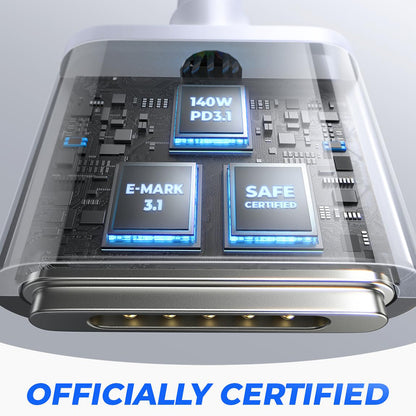 USB-C Charging Cable - MagSafe 3 Lisen, 140W, 2m, Silver YL0123070001