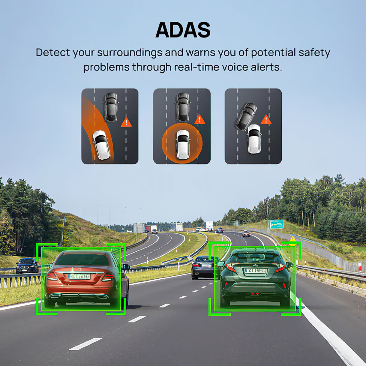 70mai Dash Cam A510 Car Camera, 3K, GPS, Wi-Fi, 2-inch Display 2AOK9-A510
