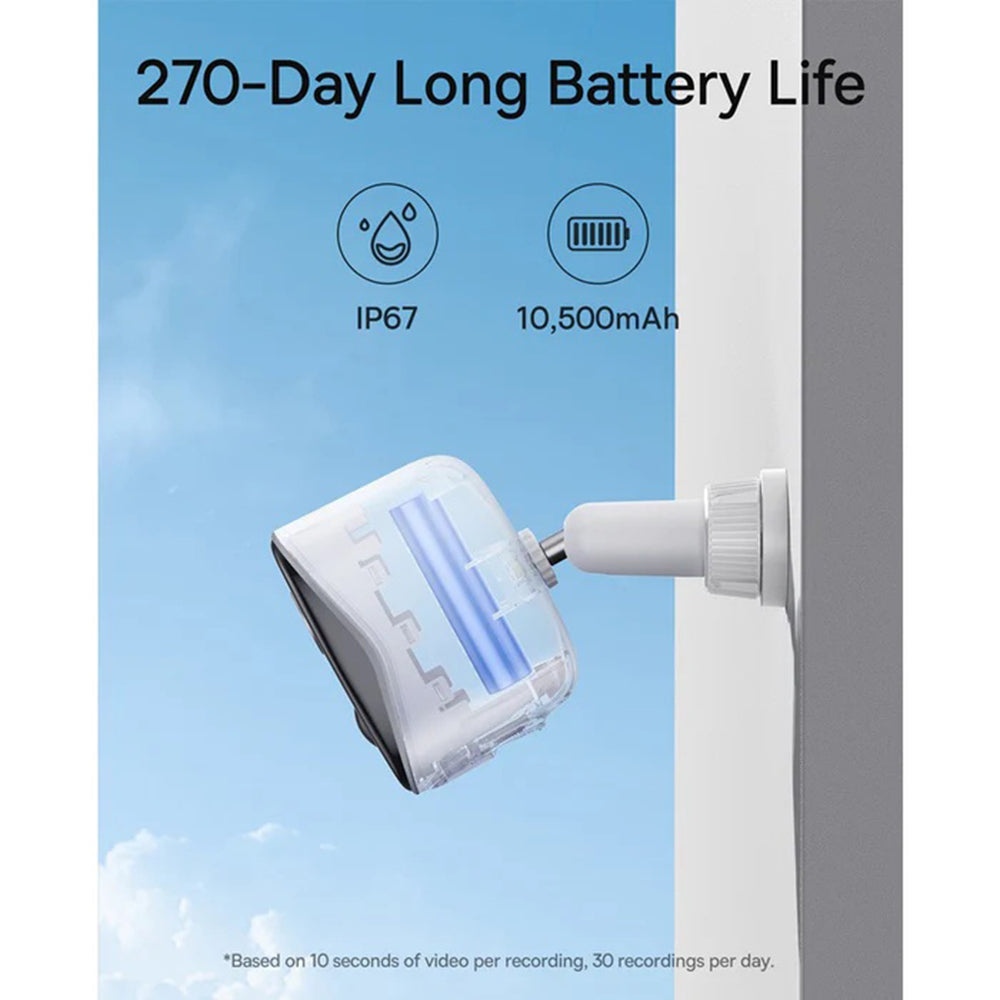 Baseus N1 Plus Surveillance Camera, Wi-Fi, 2K, IP67, Outdoor S0TV022132