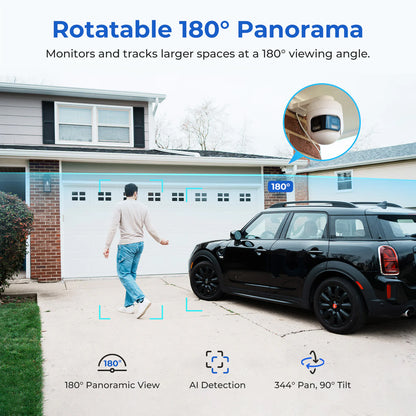 iMILAB EC6 Panorama Surveillance Camera, Wi-Fi, 3.5K, IP66, Outdoor CMSXJ115A
