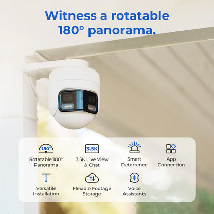 iMILAB EC6 Panorama Surveillance Camera, Wi-Fi, 3.5K, IP66, Outdoor CMSXJ115A