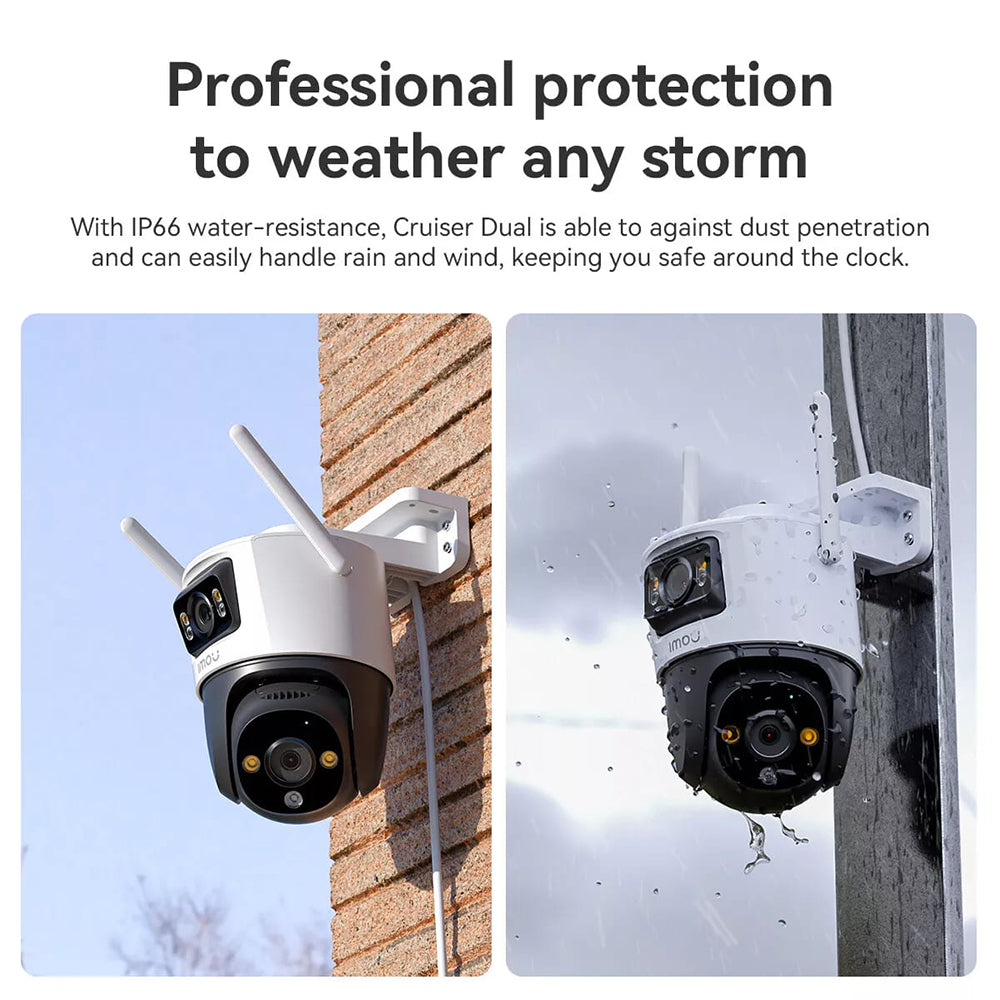 Imou Cruiser Dual Surveillance Camera, Wi-Fi, 2.8K + 2.8K, IP66, Outdoor, White IPC-S7XP-10M0WED-0360B