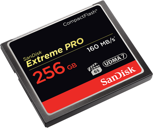 SanDisk Extreme Pro CompactFlash Memory Card, 256Gb, UDMA 7 SDCFXPS-256G-X46