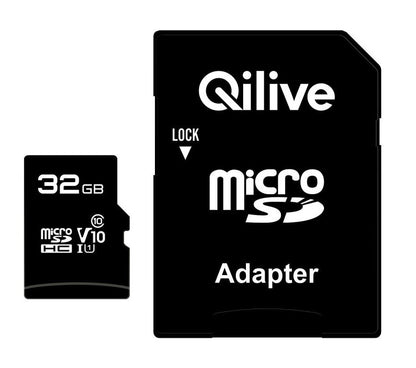 Qilive Android A1 microSDHC Memory Card, 32Gb, Class 10 / UHS-1 U3, With Adapter EKMSDM32GHC10U3QL2