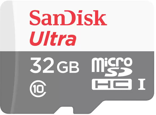 SanDisk Ultra microSDHC Memory Card, 32GB, Class 10, With Adapter SDSQUNR-032G-GN3MA