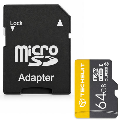 Techsuit THCM11 microSDXC Memory Card, 64GB, Class 10, with Adapter