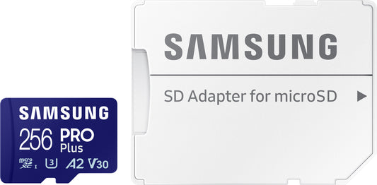 Samsung PRO Plus microSDXC Memory Card, 256Gb, Class 10 / UHS-1 U3, With Adapter MB-MD256SA/EU