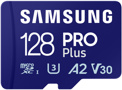 Samsung PRO Plus microSDXC Memory Card, 128Gb, Class 10 / UHS-1 U3, With Adapter MB-MD128SA/EU