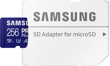 Samsung PRO Plus microSDXC Memory Card, 256Gb, Class 10 / UHS-1 U3, With Adapter MB-MD256SA/EU
