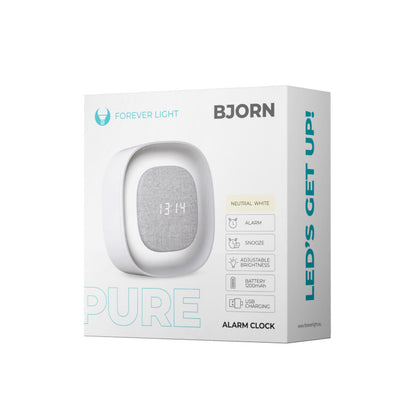Forever Pure FNL-03 Bjorn Digital Clock, White
