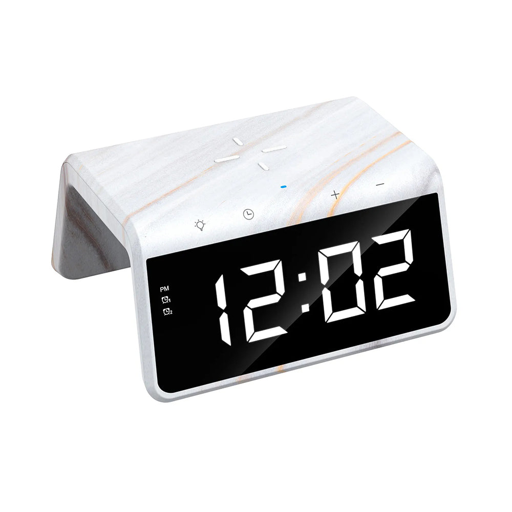 HAVIT W320 Digital Clock with QI Wireless Charging, Black