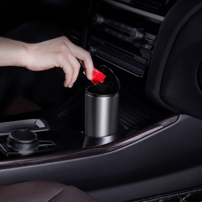 Baseus Gentleman Style Car Trash Can with 30 Bin Bags, Grey CRLJT-0G