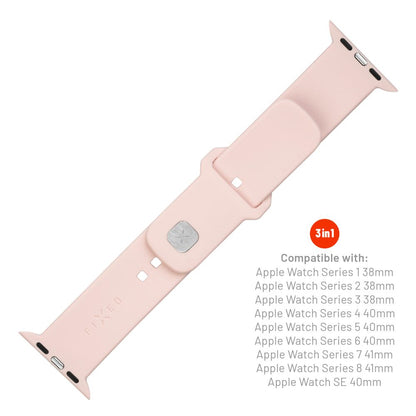 Fixed Silicone Sporty Strap for Apple Watch 42mm / 41mm / 40mm / 38mm Series, Pink