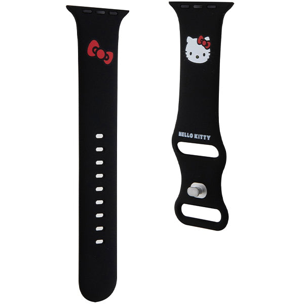 Hello Kitty Silicone Kitty Head Strap for Apple Watch 49mm / 46mm / 45mm / 44mm / 42mm Series, Black