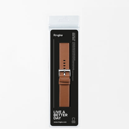 Ringke One Basic Bold Strap for Fossil Watch / Mobvoi Watch / Suunto Watch Series, 24mm, Brown