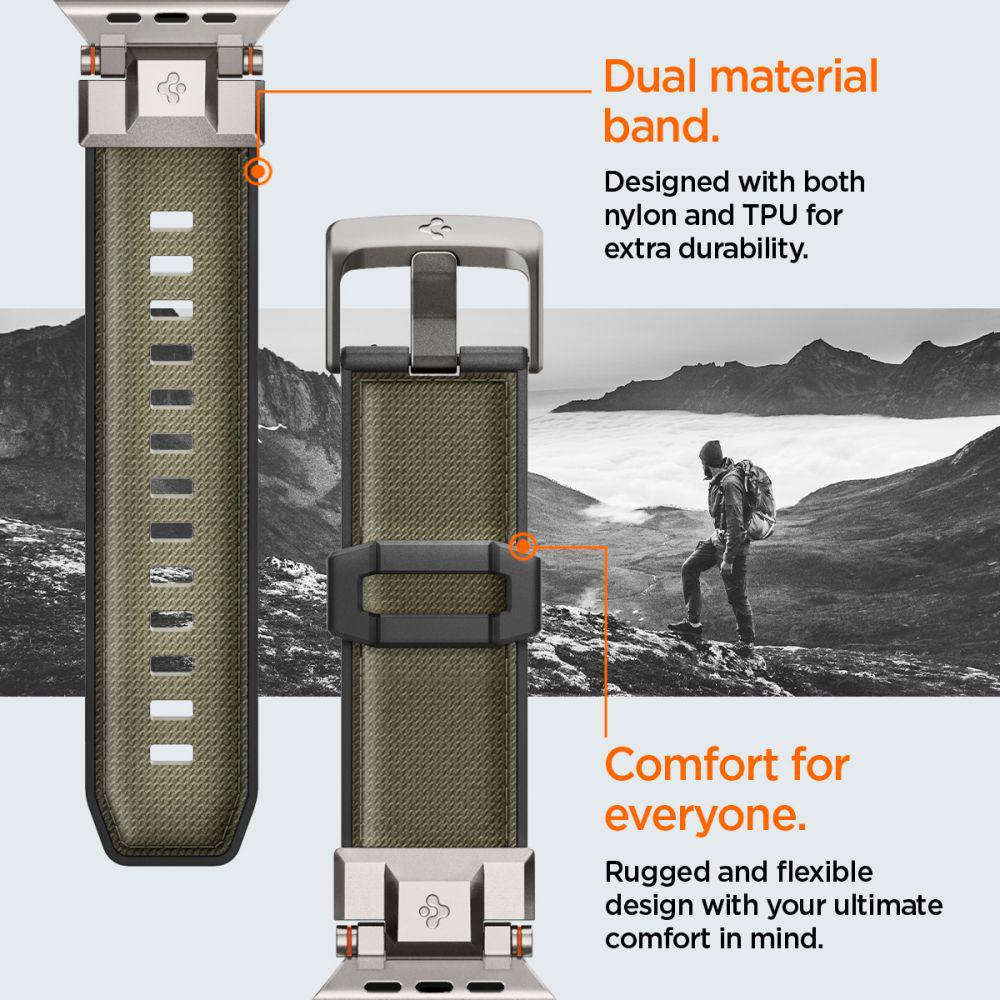 Spigen DuraPro Armor Strap for Apple Watch 49mm / 46mm / 45mm / 44mm / 42mm Series, Green