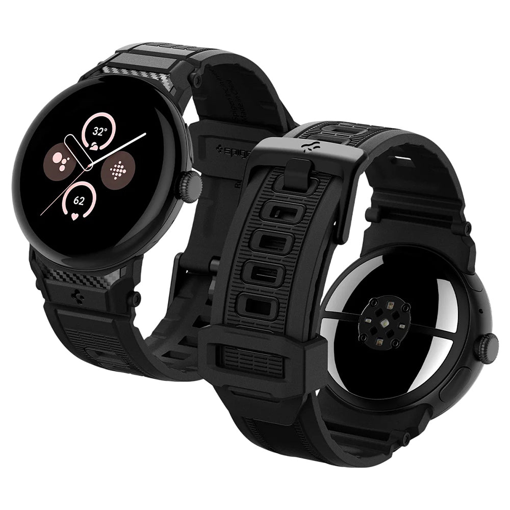 Spigen Rugged Strap for Google Pixel Watch 41mm Series, Black AMP07556