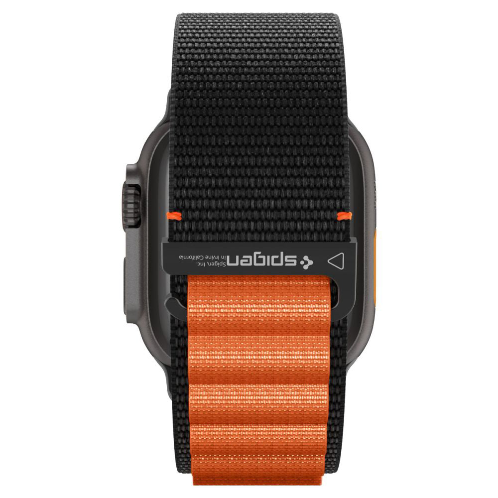Spigen WBF1 Strap for Apple Watch 49mm / 46mm / 45mm / 44mm Series, Black Orange