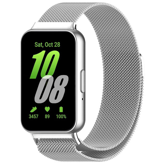 Techsuit W009 Strap for Samsung Galaxy Fit3 R39M, Silver