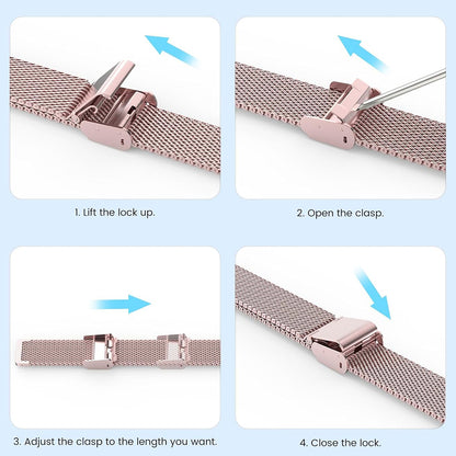 Techsuit W022 Strap for Xiaomi Smart Band 9 / 8, 15mm, Rose Gold