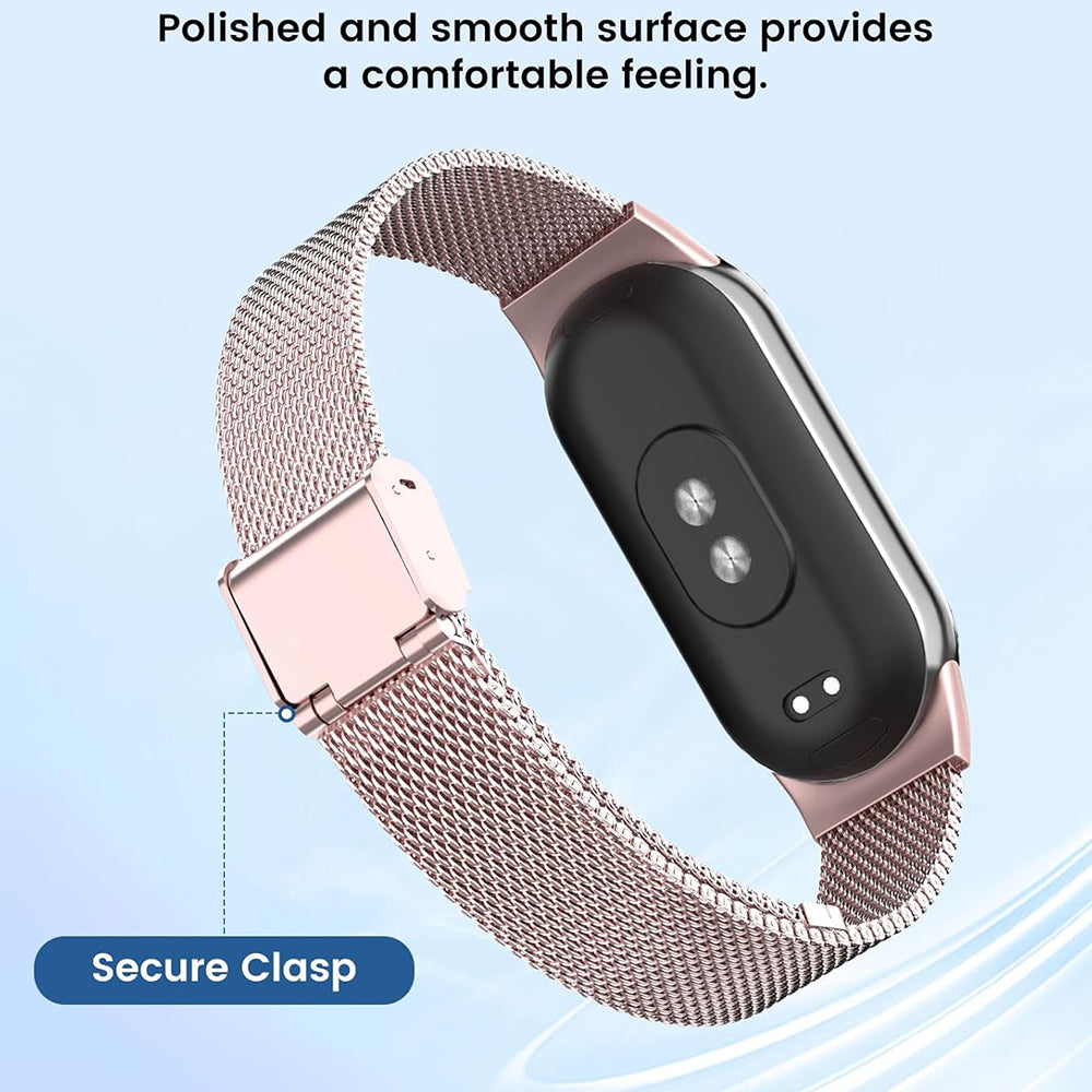 Techsuit W022 Strap for Xiaomi Smart Band 9 / 8, 15mm, Rose Gold