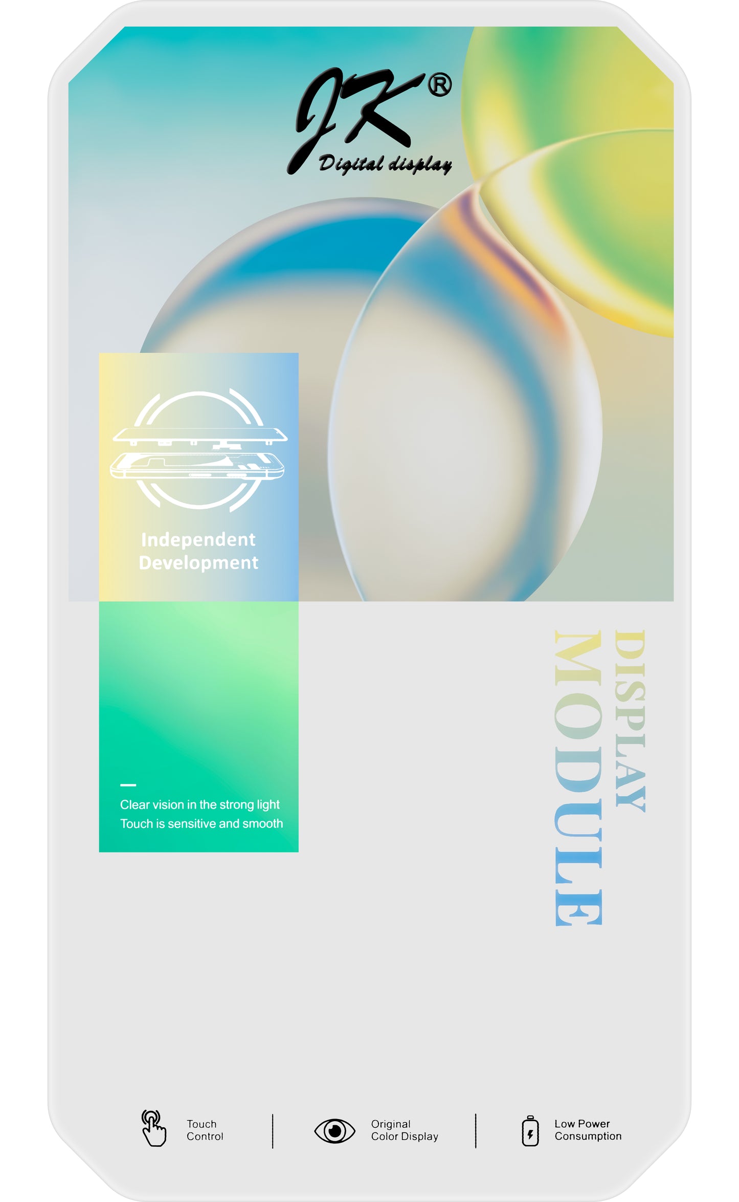 JK Touchscreen Display for Apple iPhone 15 Plus, with Frame, Movable In-Cell IC LCD Version, Black