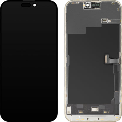 MP Touchscreen Display compatible with Apple iPhone 15 Pro Max, with Frame, Soft OLED 120Hz FHD Diagnostic Version, Black