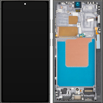 MP Touchscreen Display compatible with Samsung Galaxy S24 Ultra S928, with Frame, OLED Version, Black