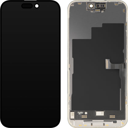 MP Touchscreen Display compatible with Apple iPhone 15 Pro, with Frame, Premium Soft OLED FHD 120Hz Version, Black