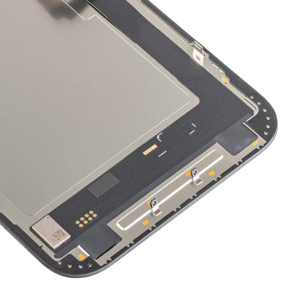 MP Touchscreen Display compatible with Apple iPhone 16 Plus, with Frame, Soft OLED IC Movable FHD Version, Black