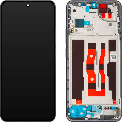Oppo Reno12 Display with Touchscreen, Frame, Black (Matte Brown), Service Pack 621029000231