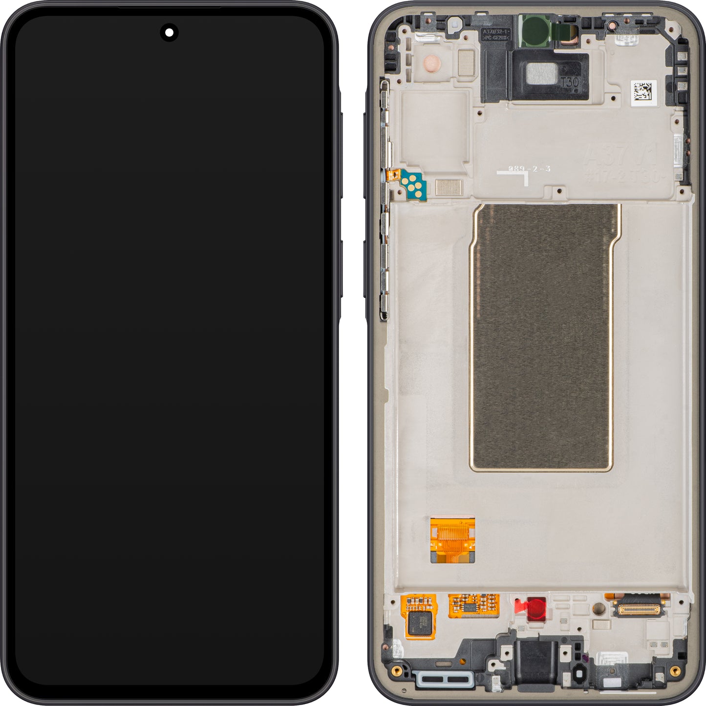 Samsung Galaxy A37 5G Touchscreen Display, with Frame, Black (Charcoal), Service Pack GH82-39232A