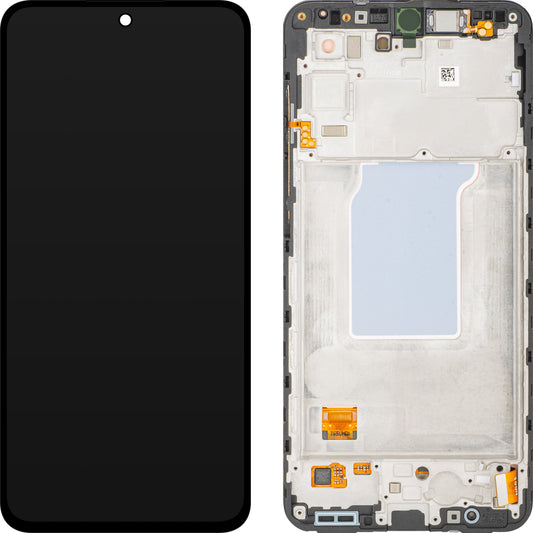 Samsung Galaxy A27 5G Touchscreen Display, with Frame, Black, Service Pack GH82-39944A