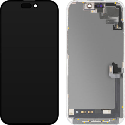 Touchscreen Display with Proximity Sensor MP compatible with Apple iPhone 17, with Frame, OLED FHD 120Hz Diagnostic Soft Version, Black