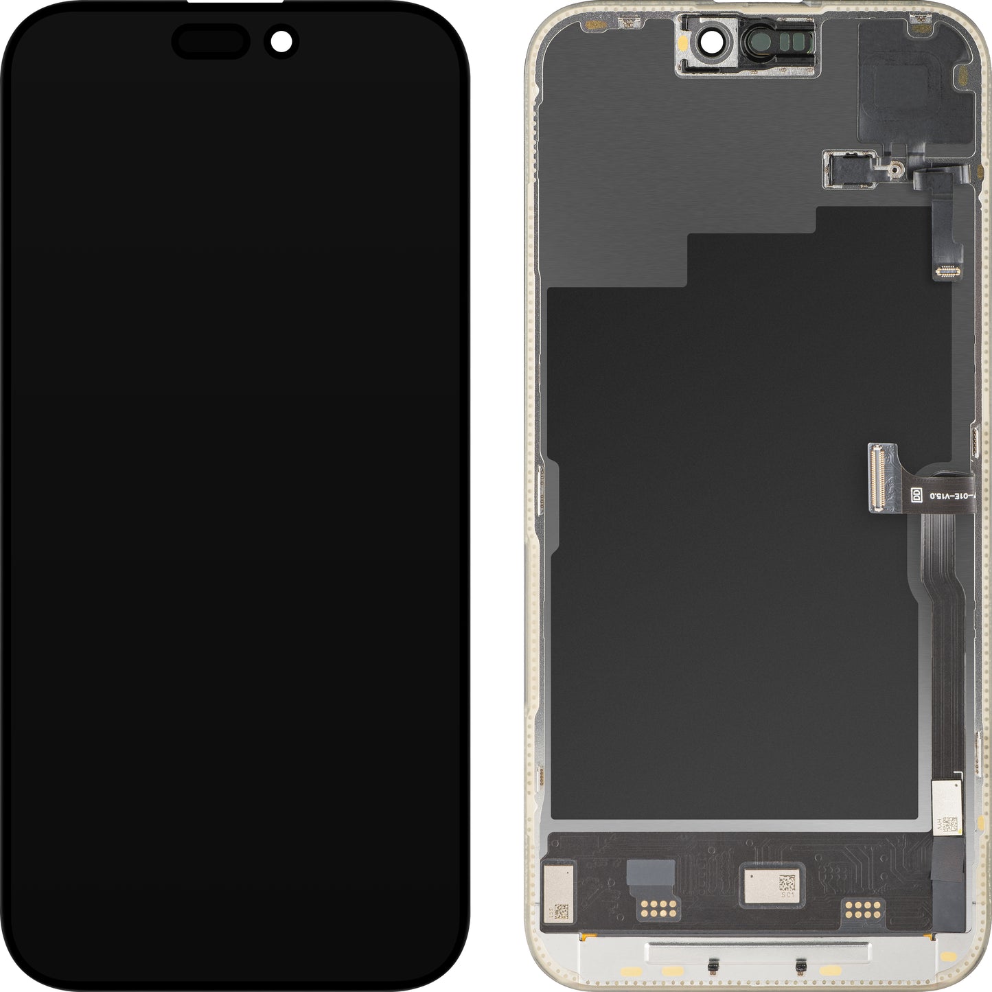 Touchscreen Display with Proximity Sensor MP compatible with Apple iPhone 15 Pro Max, with Frame, OLED FHD 120Hz Diagnostic Soft Version, Black