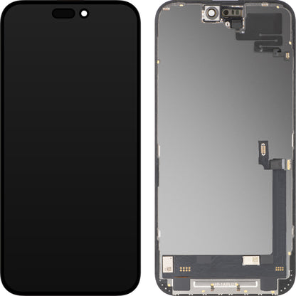 Touchscreen Display with MP Proximity Sensor compatible with Apple iPhone 16 Plus, with Frame, OLED FHD Diagnostic Software Version, Black