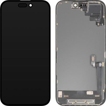 Touchscreen Display with MP Proximity Sensor compatible with Apple iPhone 16, with Frame, OLED FHD Diagnostic Software Version, Black