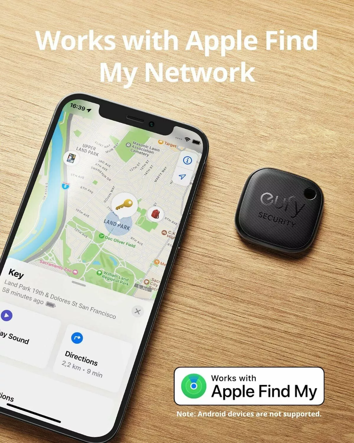 Eufy Security SmartTrack Link for iOS Series, Set of 2 Pieces, Black E87B0011