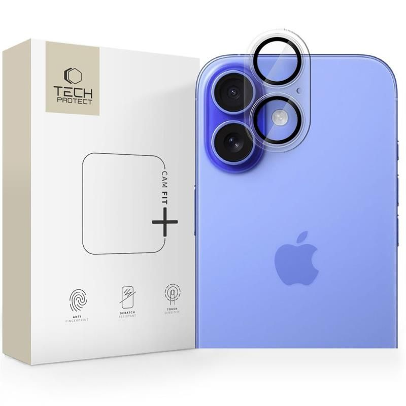 Back Camera Protection Film Tech-Protect CamFull Fit+ for Apple iPhone 17, Tempered Glass, Matte Transparent