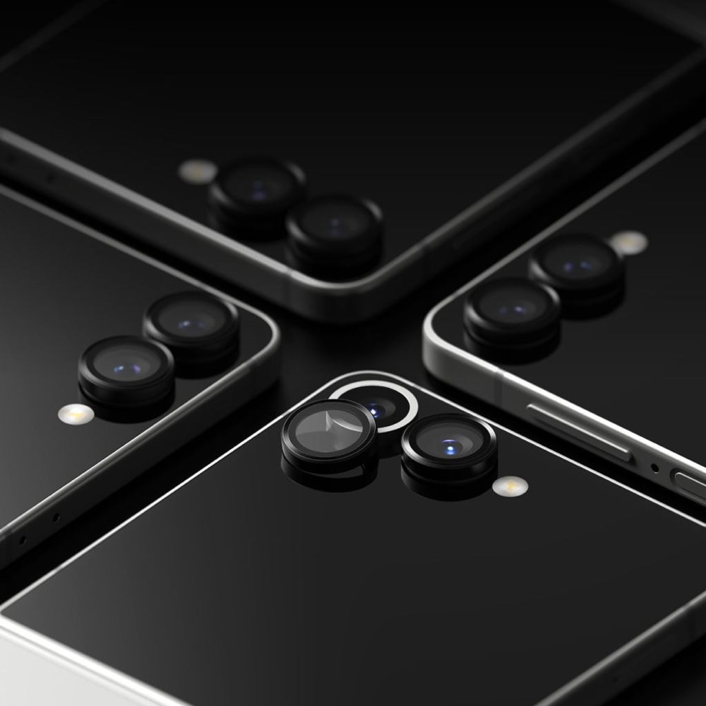 Ringke Rear Camera Protection Film for Samsung Galaxy Z Flip7 F766, Tempered Glass, Set of 2 Pieces, Black