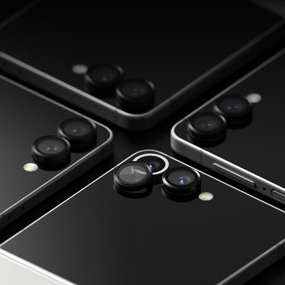 Ringke Rear Camera Protection Film for Samsung Galaxy Z Flip7 F766, Tempered Glass, Set of 2 Pieces, Black